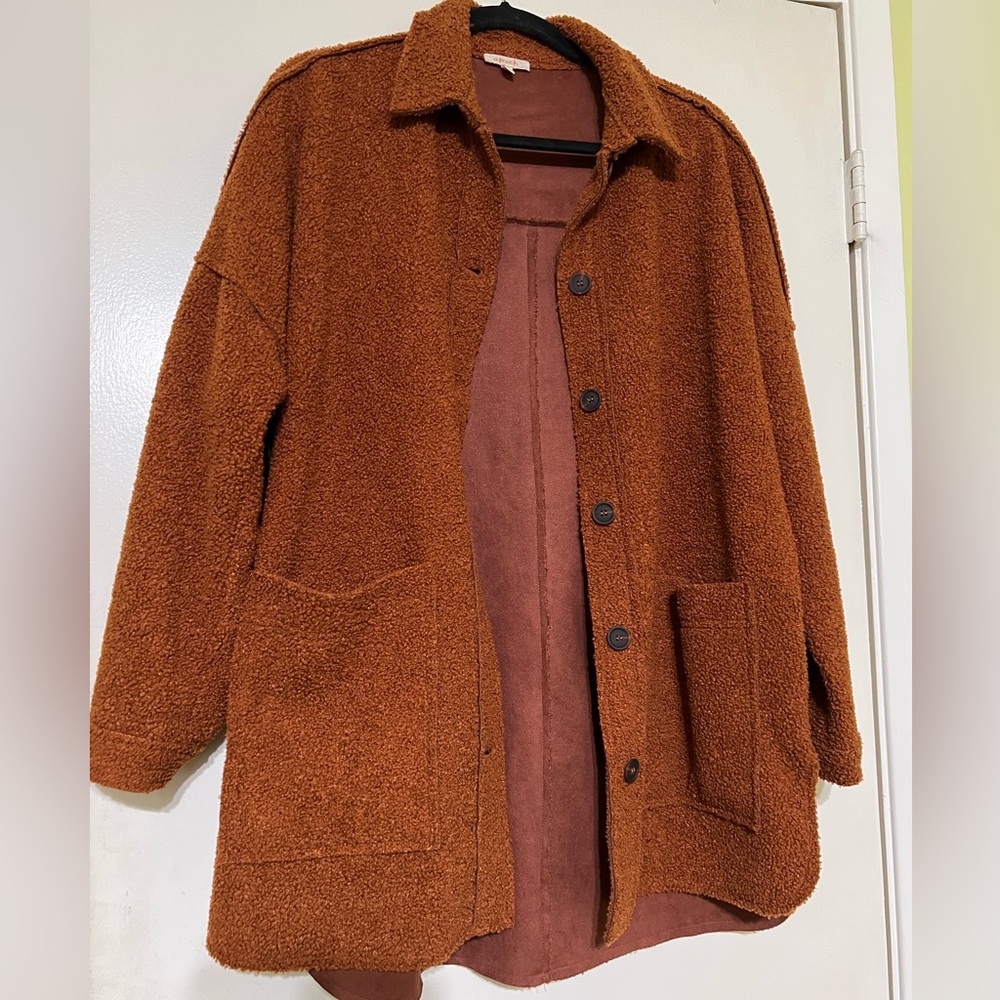 A.Peach Sherpa Jacket